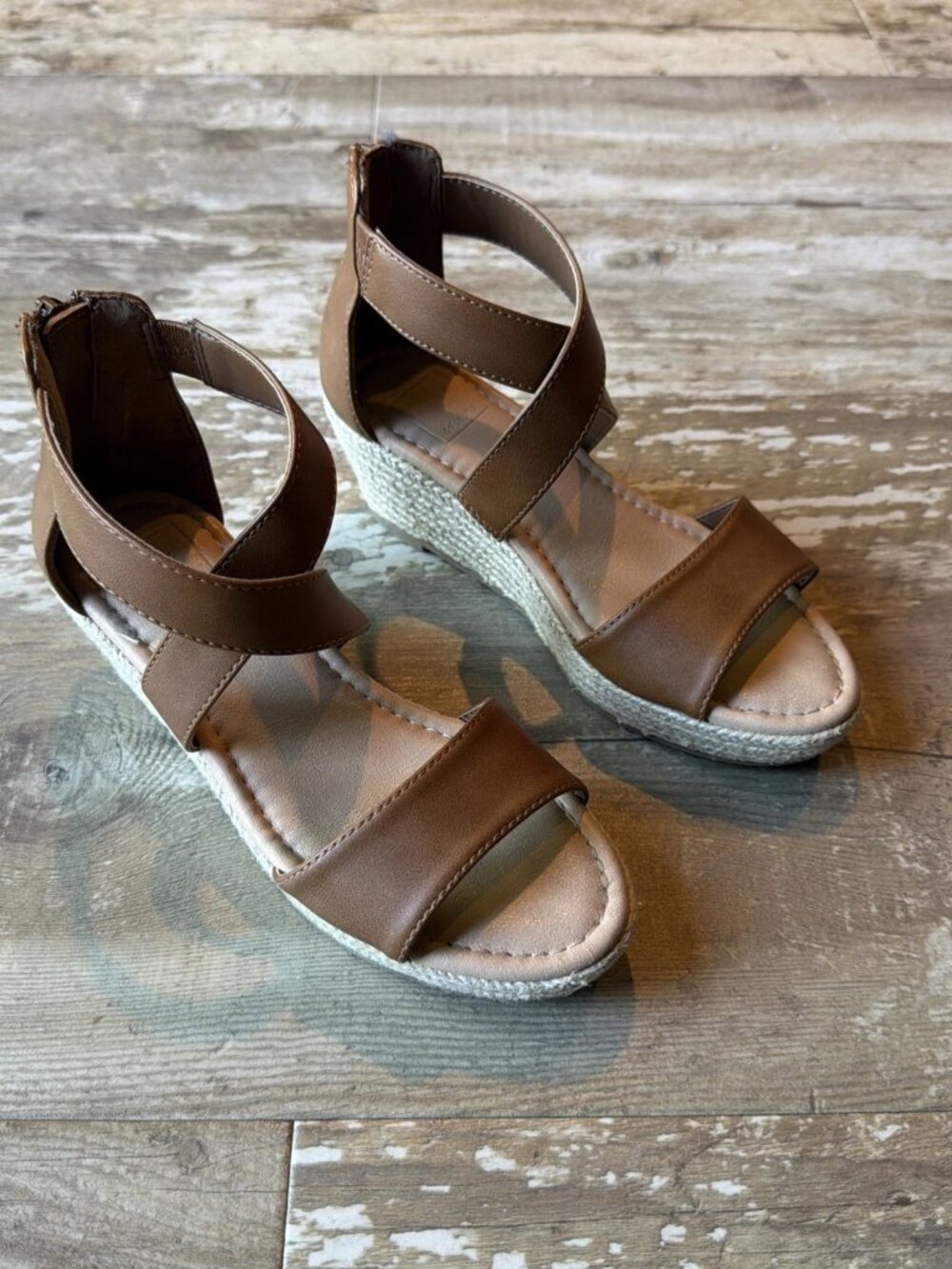 DOLCE VITA Espadrille Wedge Cork Sandals Brown Girl’s 2